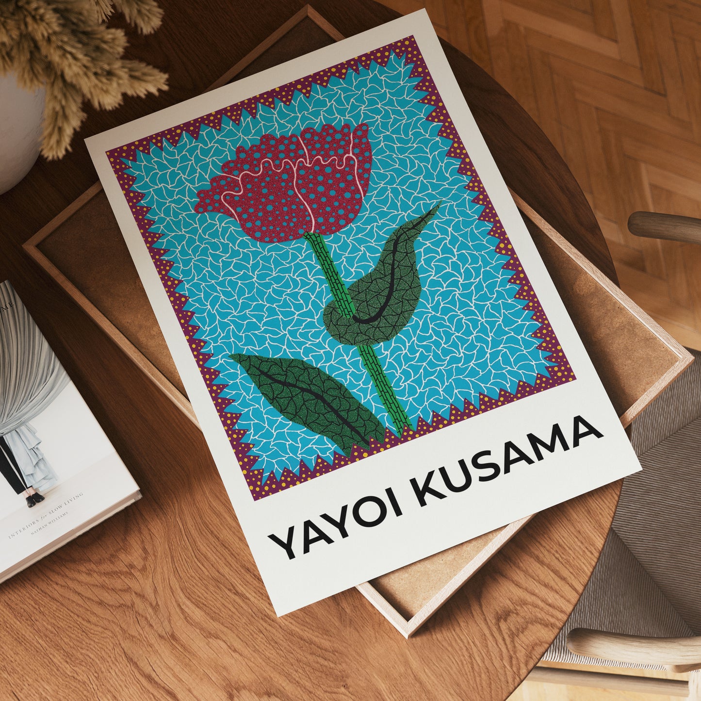 Yayoi Kusama Flower Pulse Poster