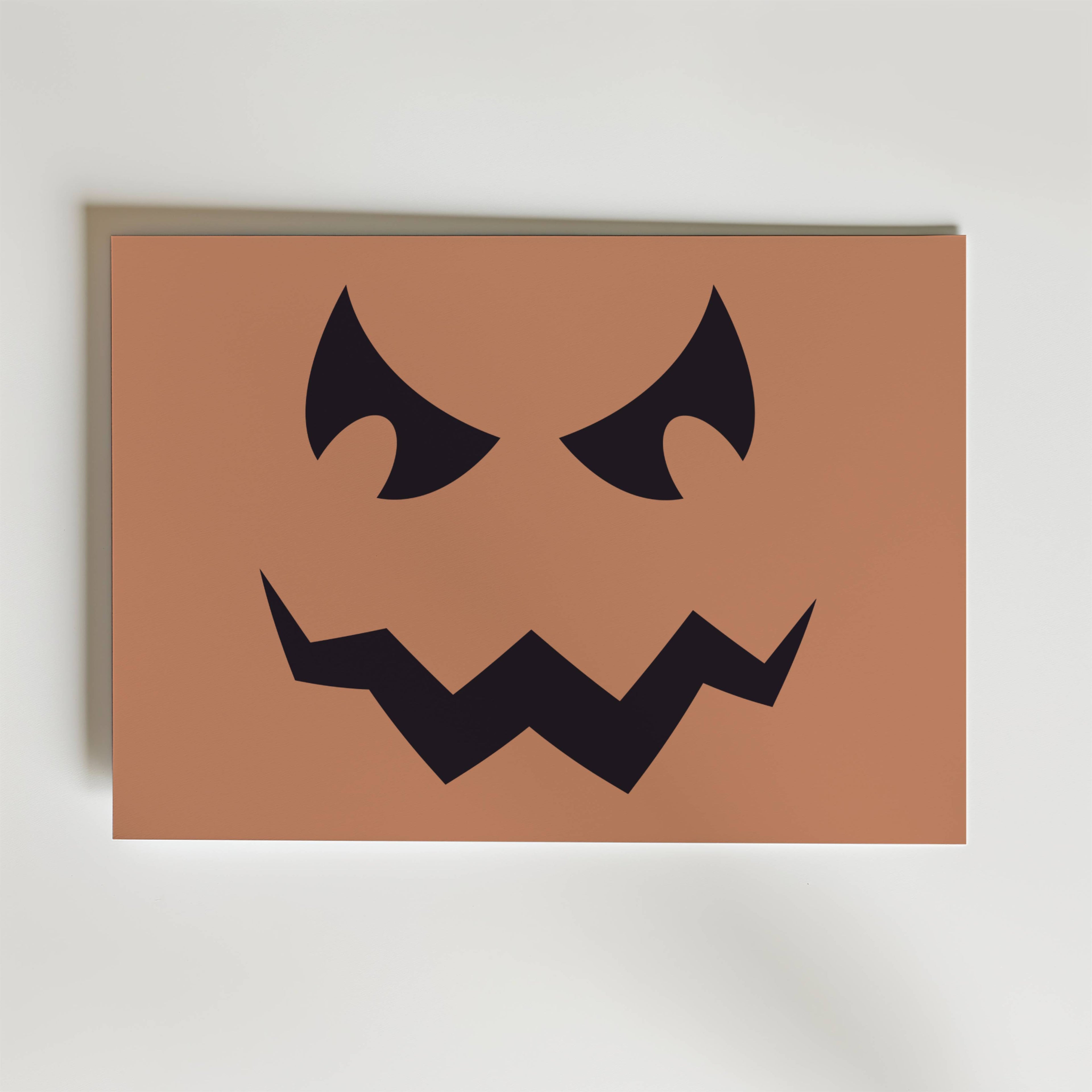 Scary Pumpkin Face Poster