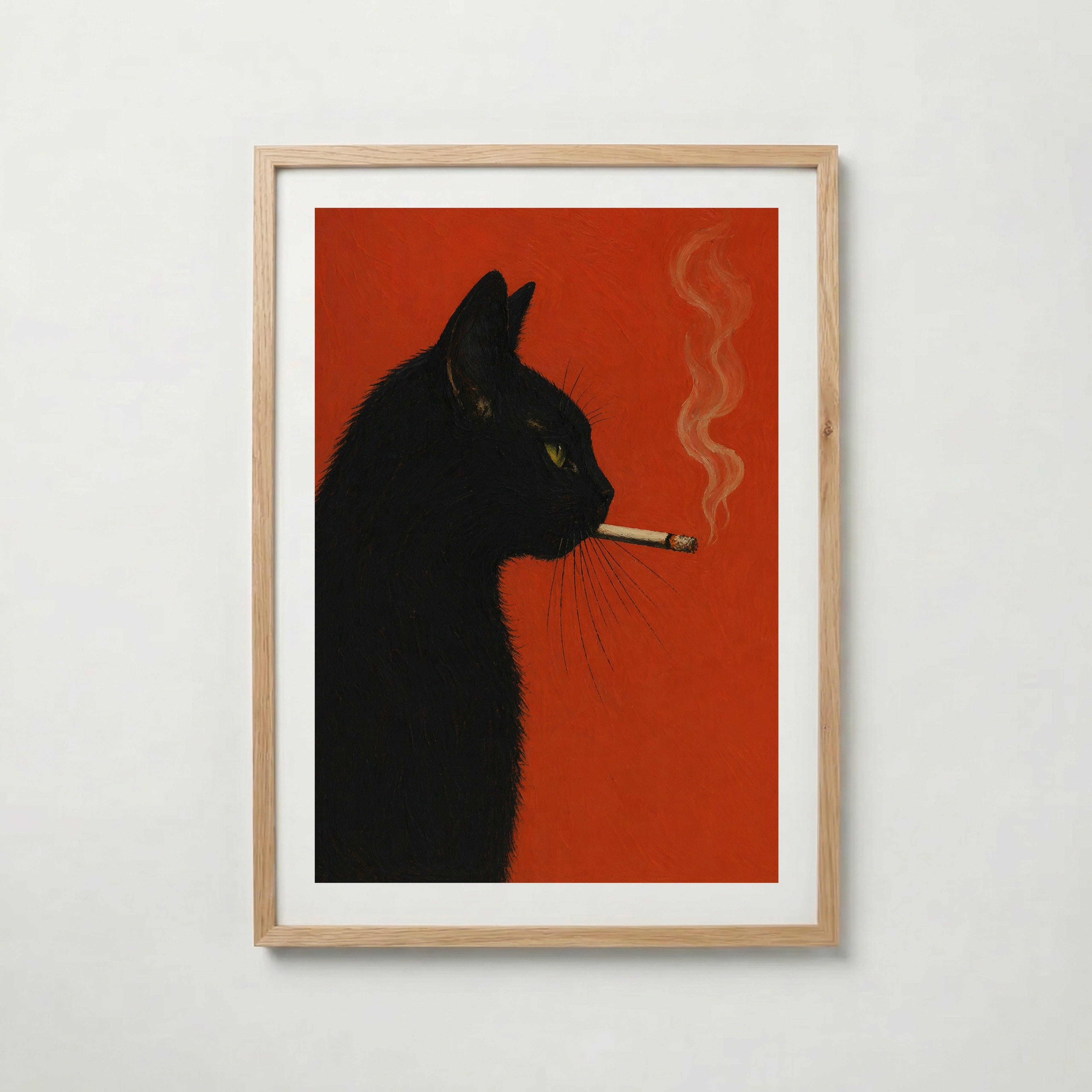 Smoking Cat Poster