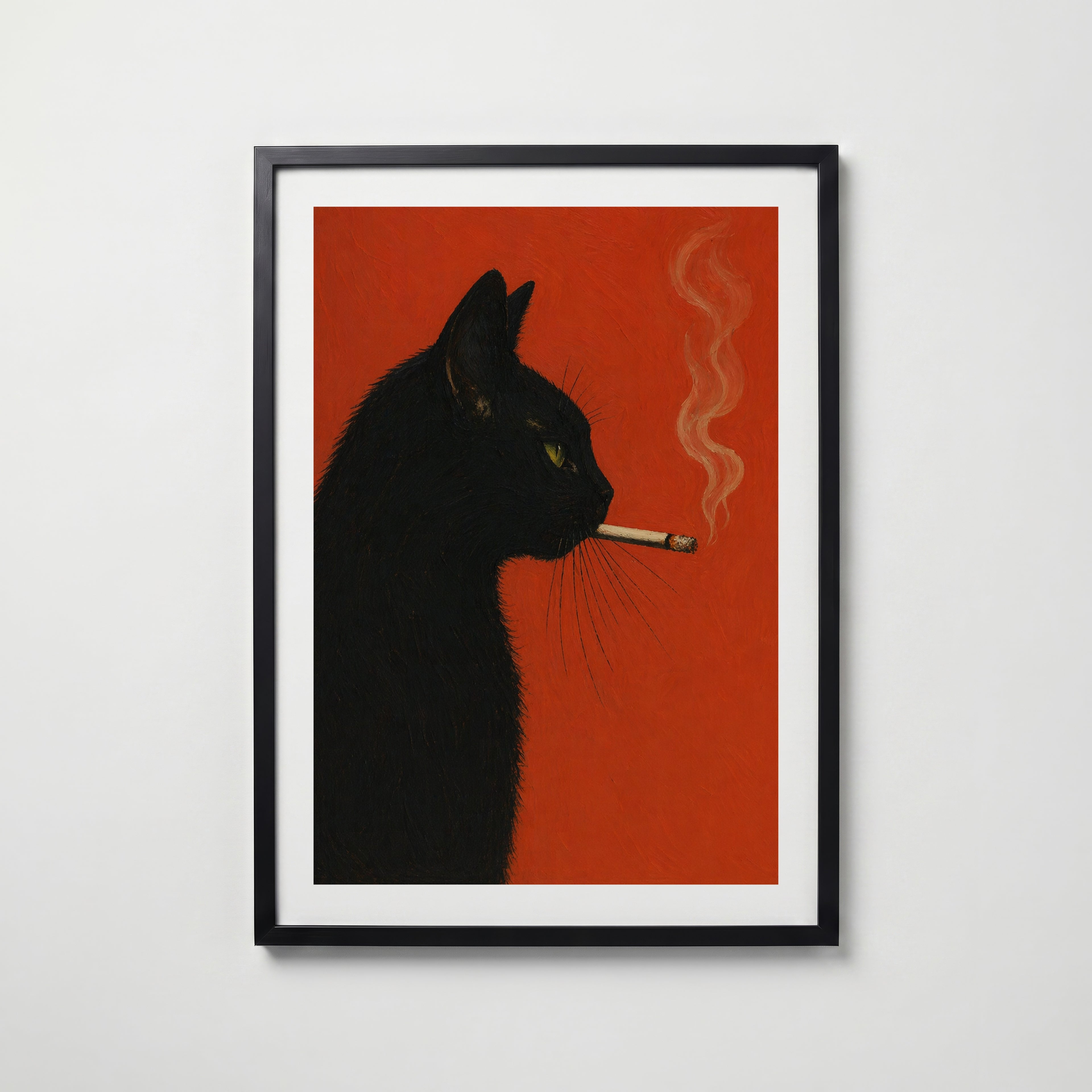 Smoking Cat Poster