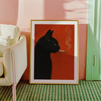 Smoking Cat Poster