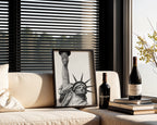 Liberty in Black & White Poster