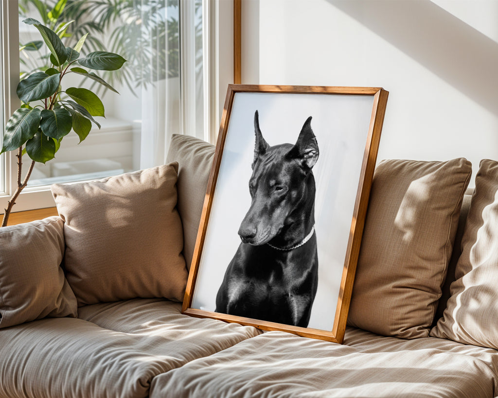 Noir Doberman Poster