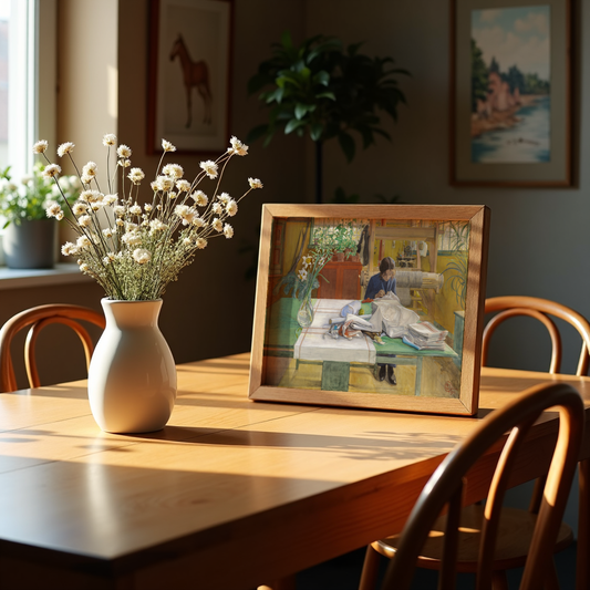 Carl Larsson Sewing Girl Poster