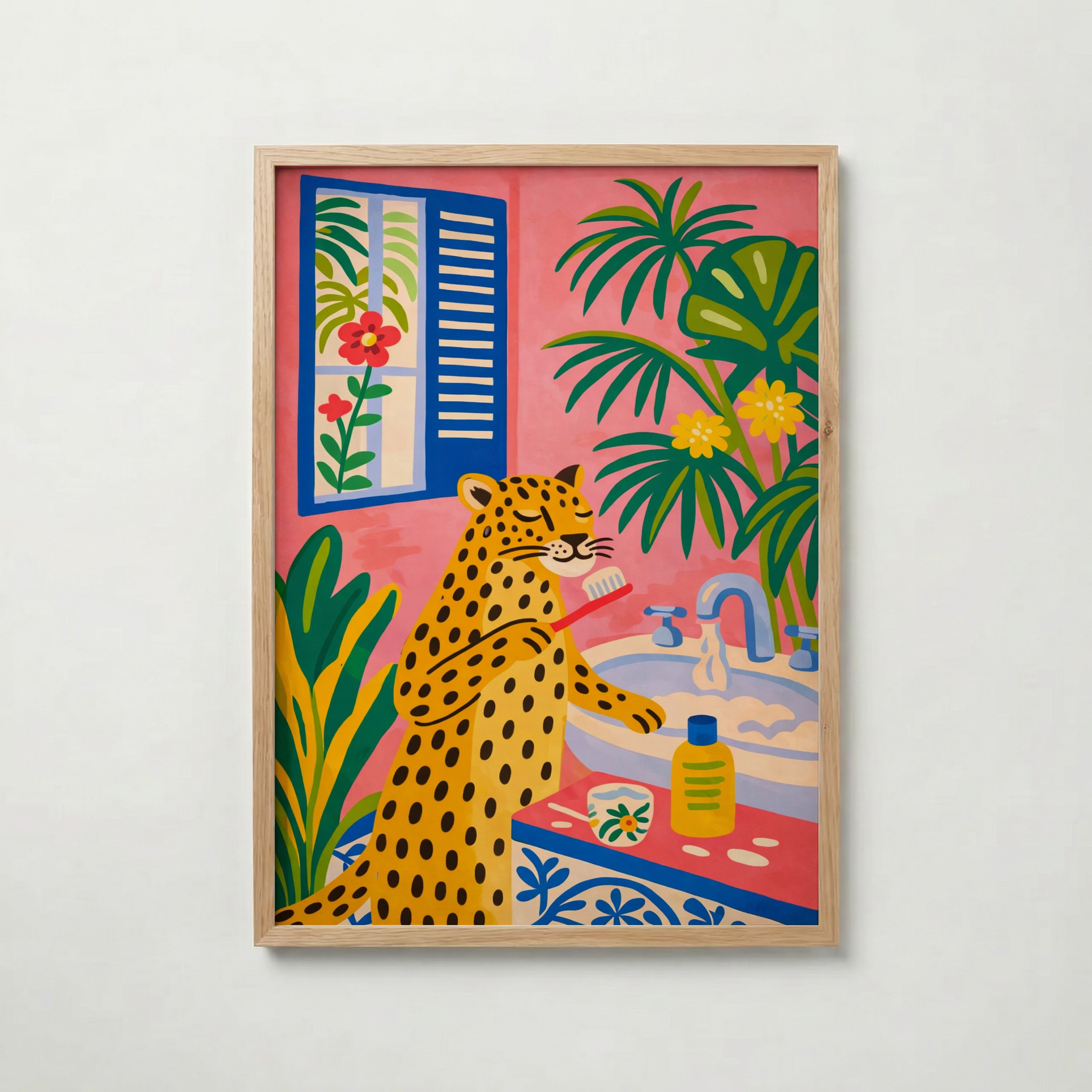 Morning Ritual Leopard Poster