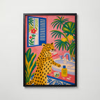 Morning Ritual Leopard Poster poster – väggdekoration för hemmet – köp hos Bozetto