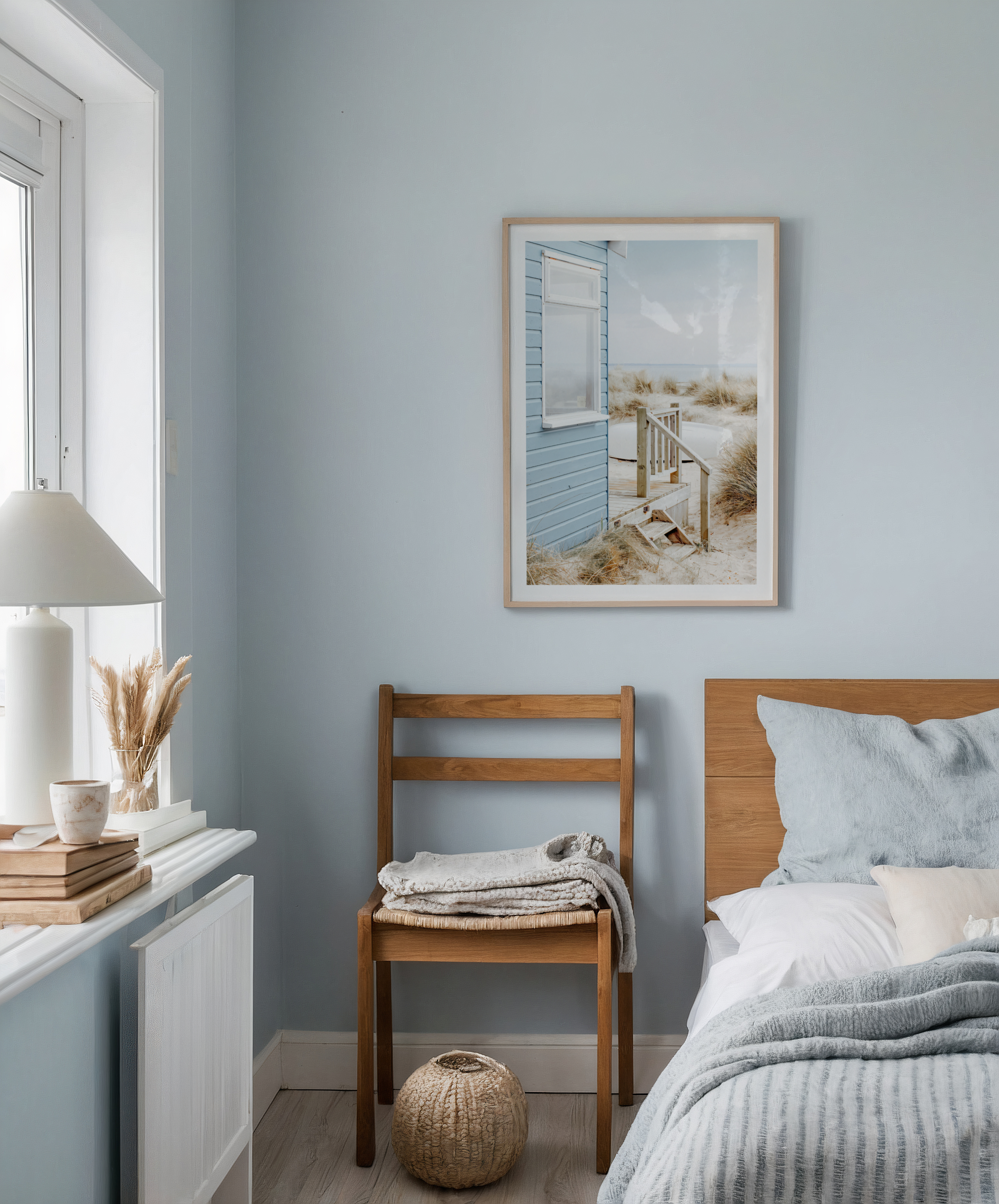 Blue Beach Cabin Poster