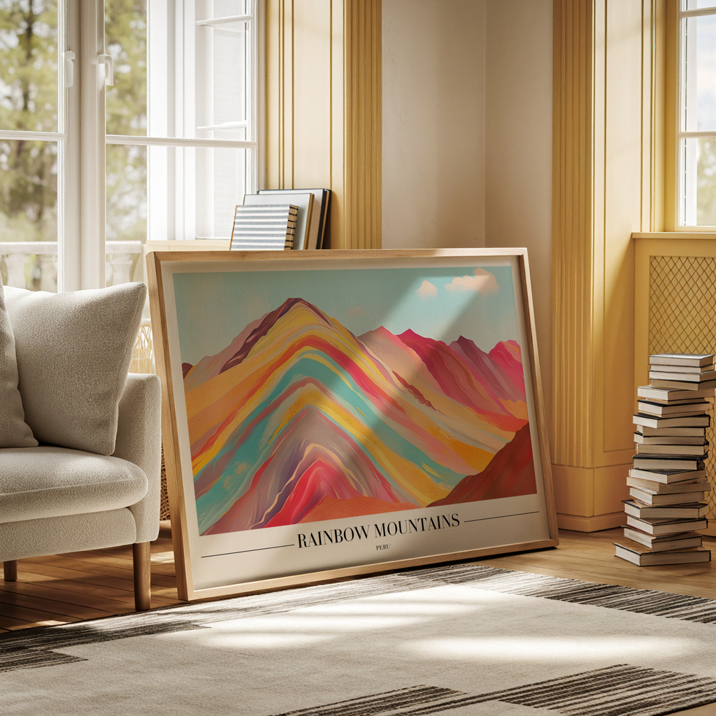 Rainbow Mountains Poster
