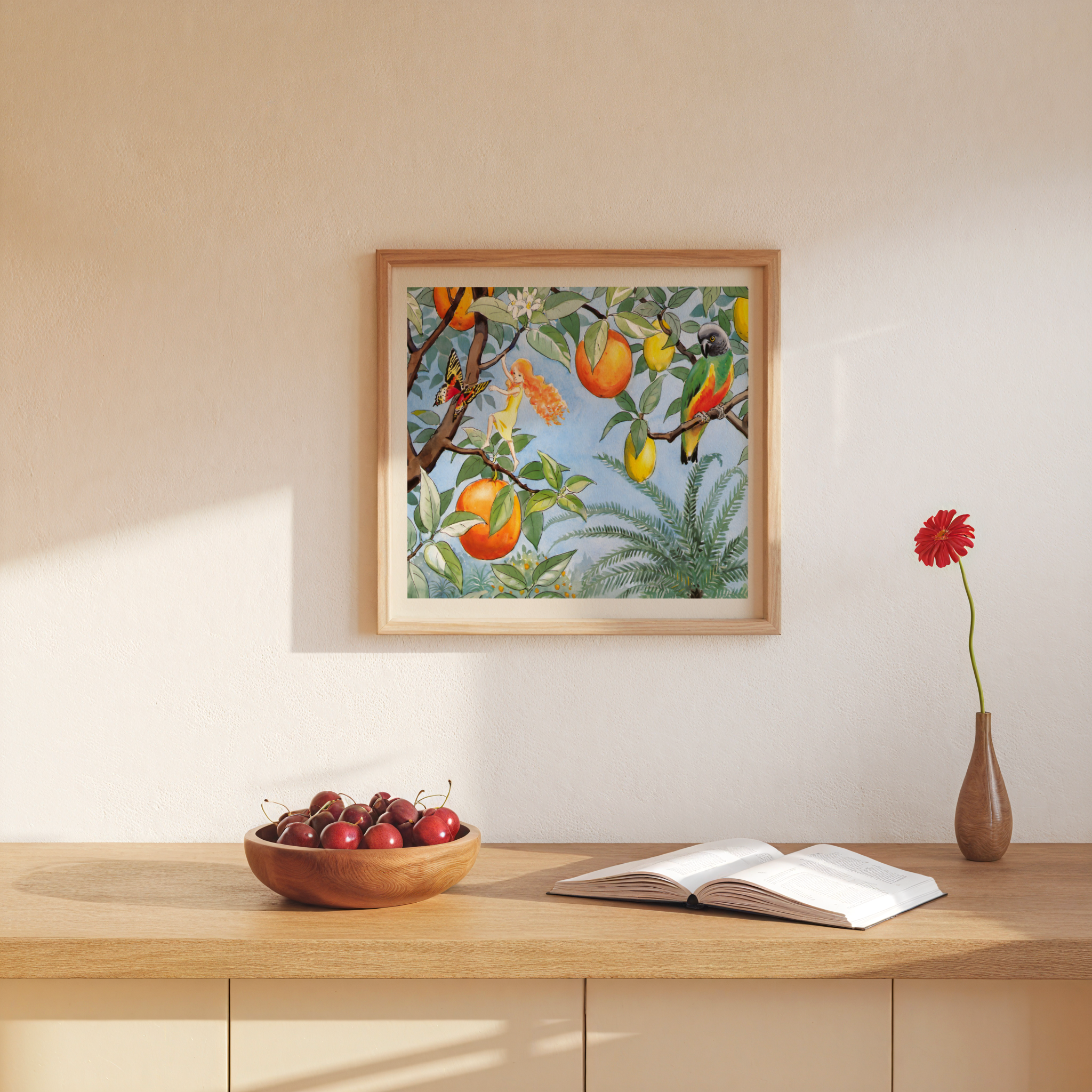 Elsa Beskow Solälvan i Apelsinträdet Poster – poster väggdekoration