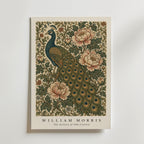 Peacock and Peonies William Morris Poster