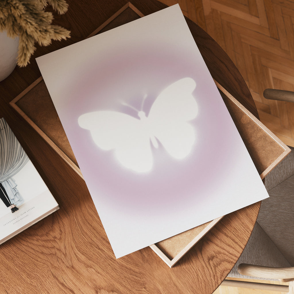Soft Glow Butterfly Poster