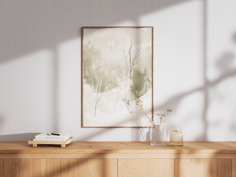 Abstract Winter Silence Poster