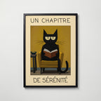 Quiet Reading Cat Poster poster – väggdekoration för hemmet – köp hos Bozetto