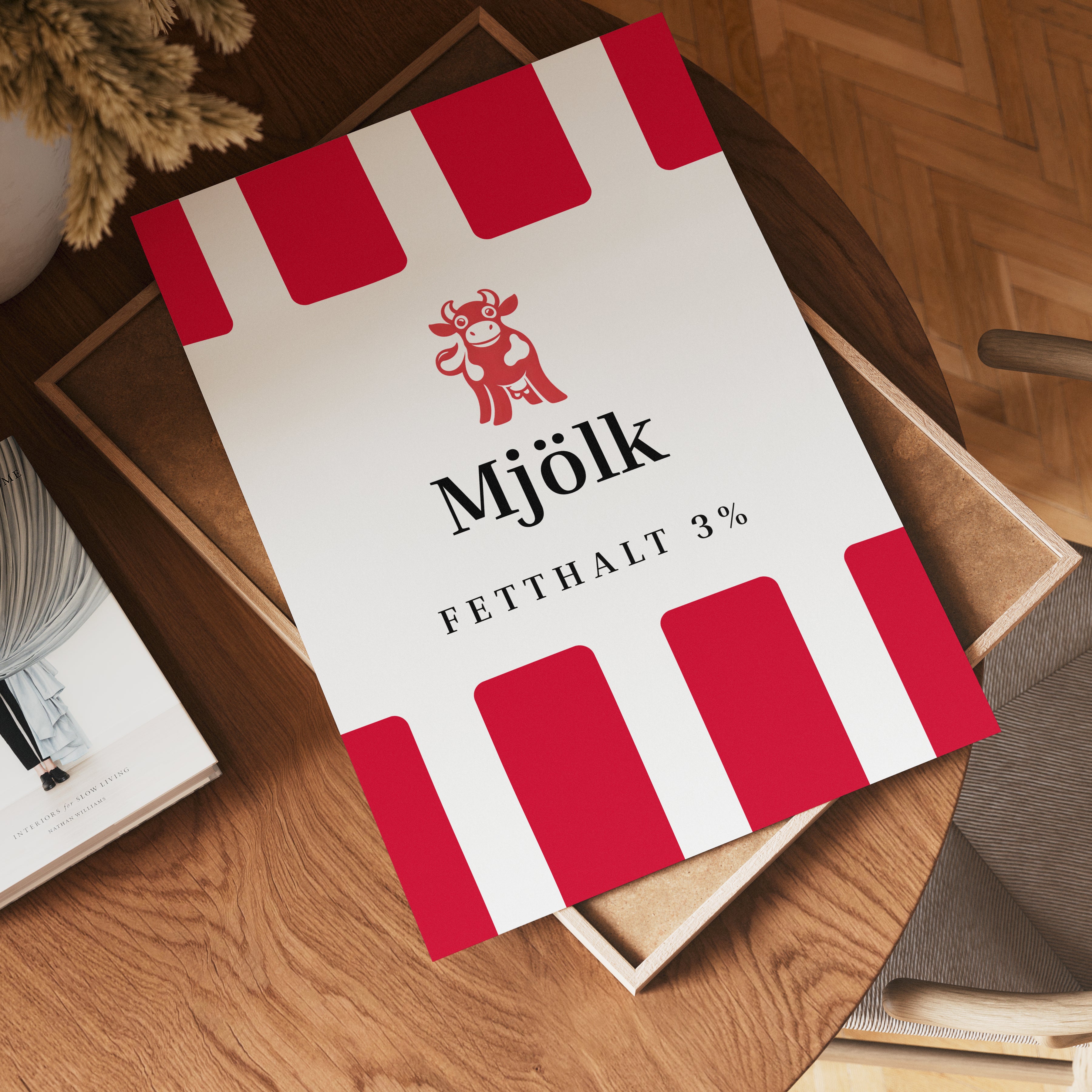 Scandinavian Mjölk Red Label Poster