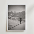 Solitary Skier in the Alps Poster