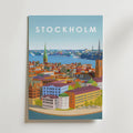 Storleksjämförelse för Stockholm Cityscape affisch – Bozetto erbjuder flera format