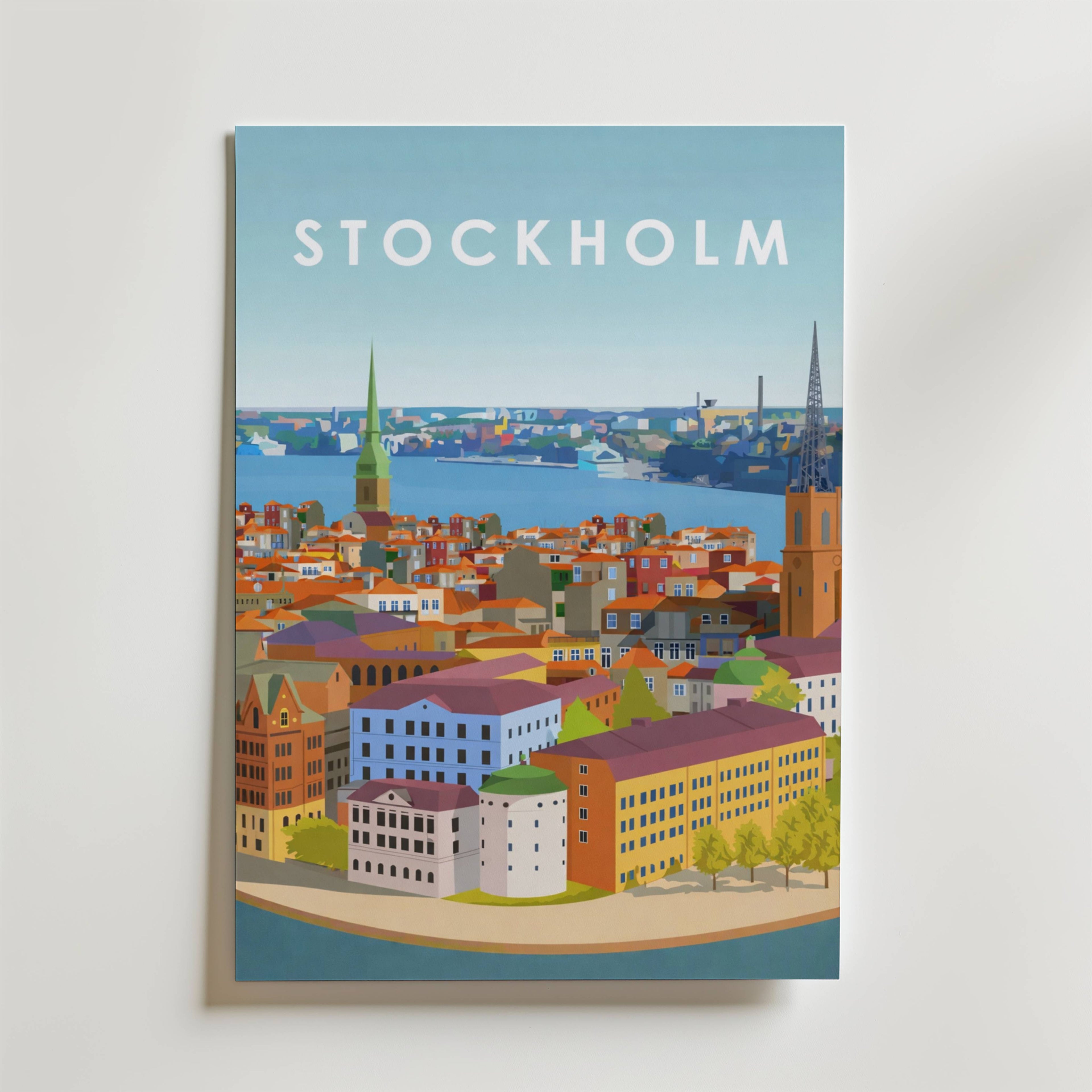 Stockholm Cityscape Poster
