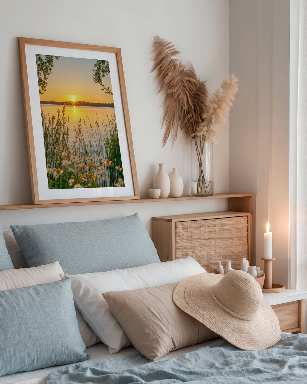 Golden Hour By The Lake Poster