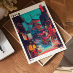 Tokyo Red Street Poster