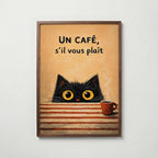 Un Café, S’il Vous Plaît Poster affisch – stilren väggdekoration – Bozetto posters