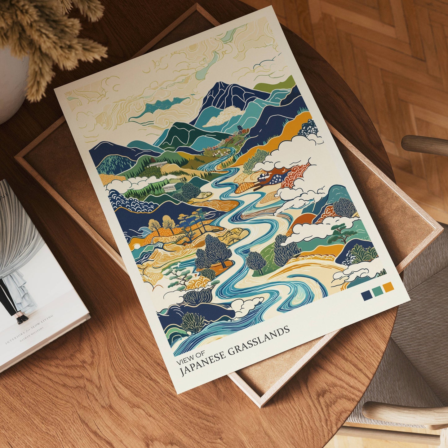 View of Japanese Grasslands Poster