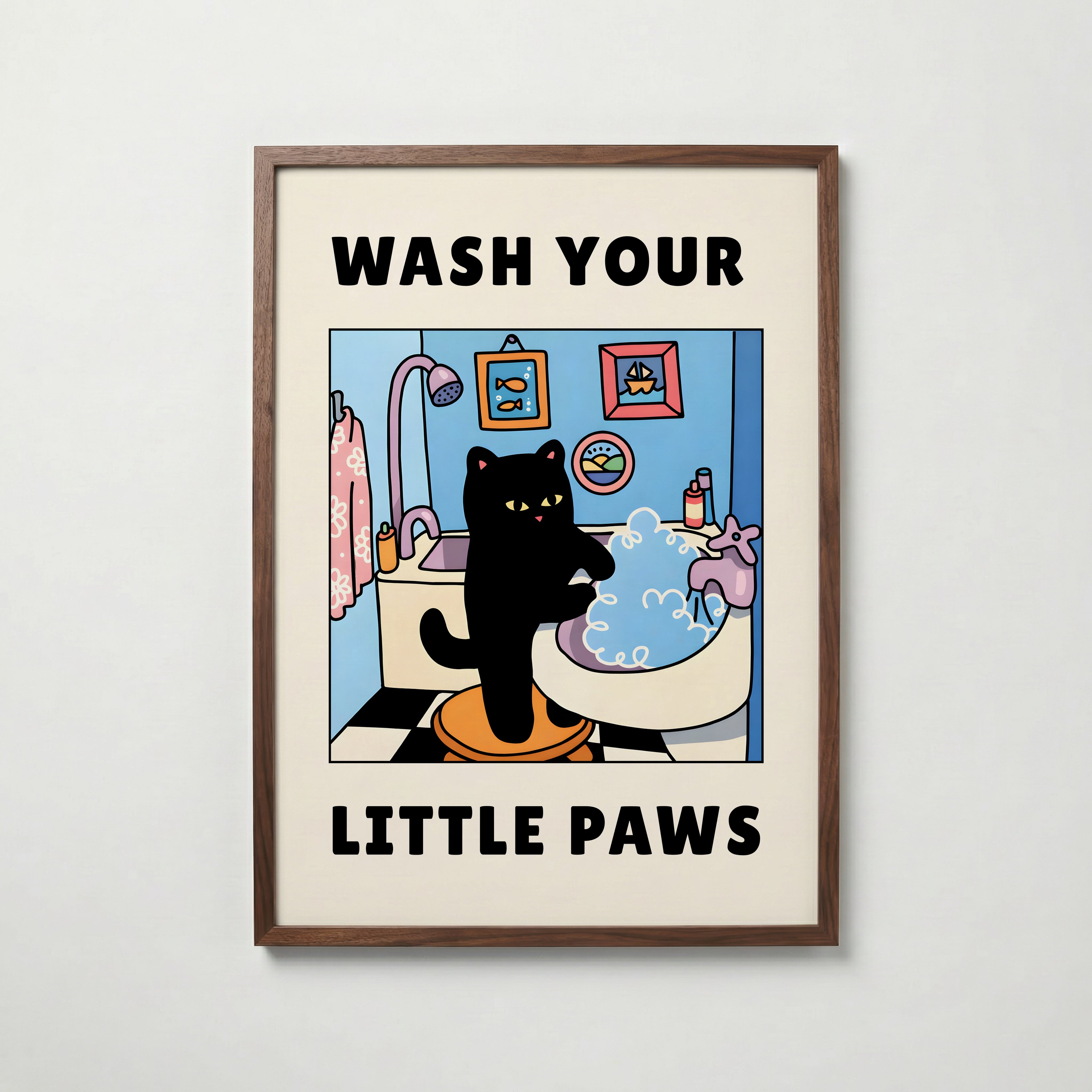 Wash Your Little Paws Poster