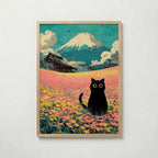 Whispering Fields Cat Poster