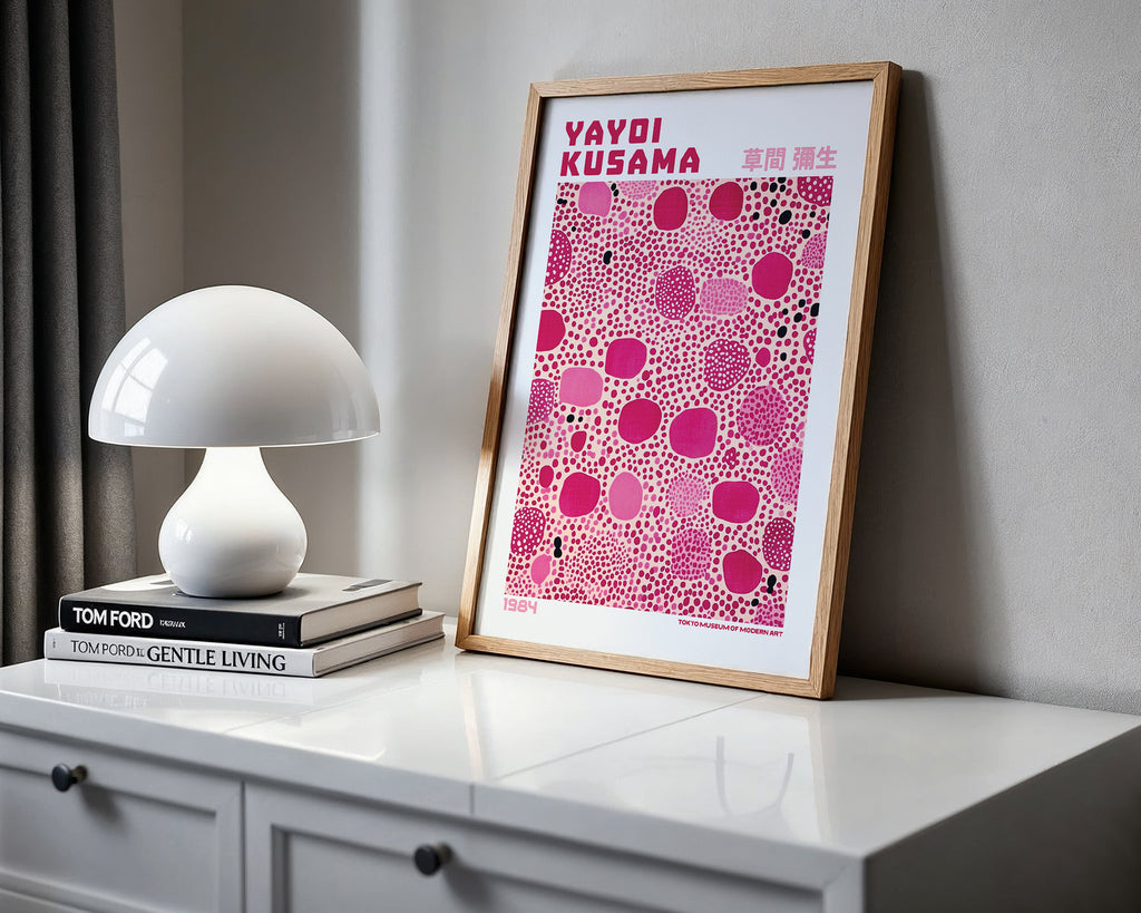 Yayoi Kusama Pink Mosaic Poster