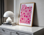 Yayoi Kusama Pink Mosaic Poster