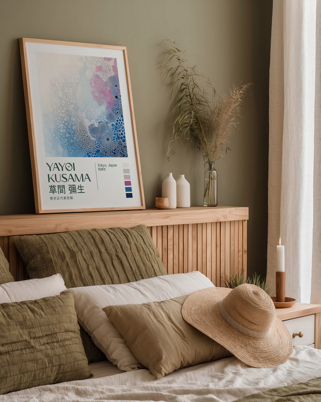 Yayoi Kusama Whispering Blue Forms Poster