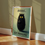 Anxious But Managing affisch i stilfull rumsmiljö – Bozetto poster i hög kvalitet