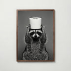Bathroom Raccoon Poster – valnötsram