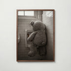 Bathroom Teddy Poster – valnötsram