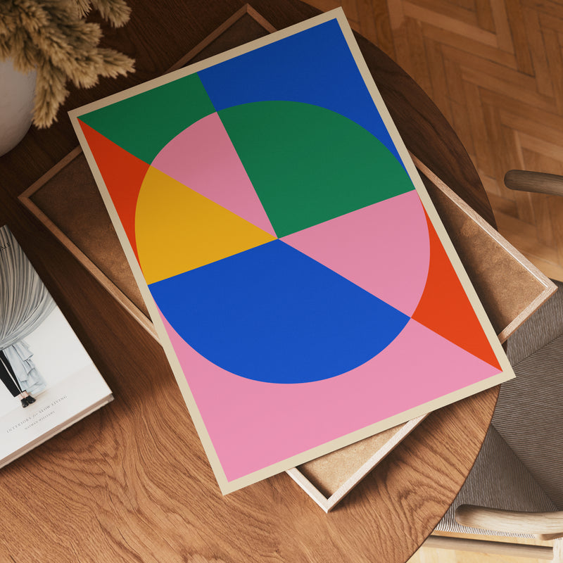 Bauhaus Geometric Balance Poster