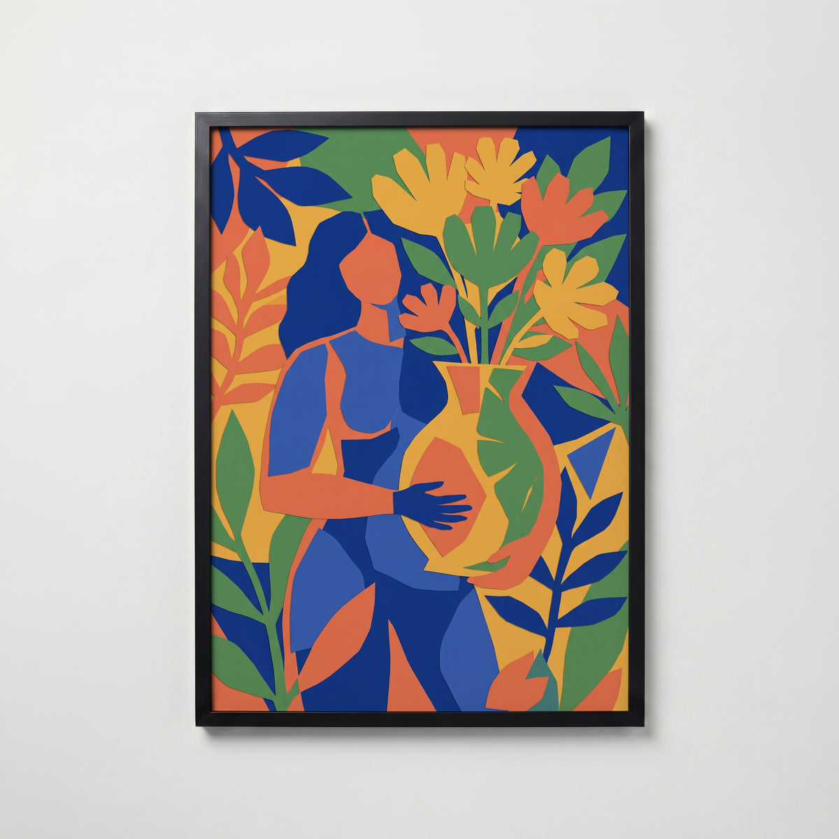 Bloom Figure Poster – svart ram