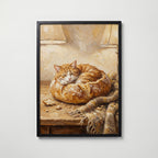 Bread Cat Poster – svart ram