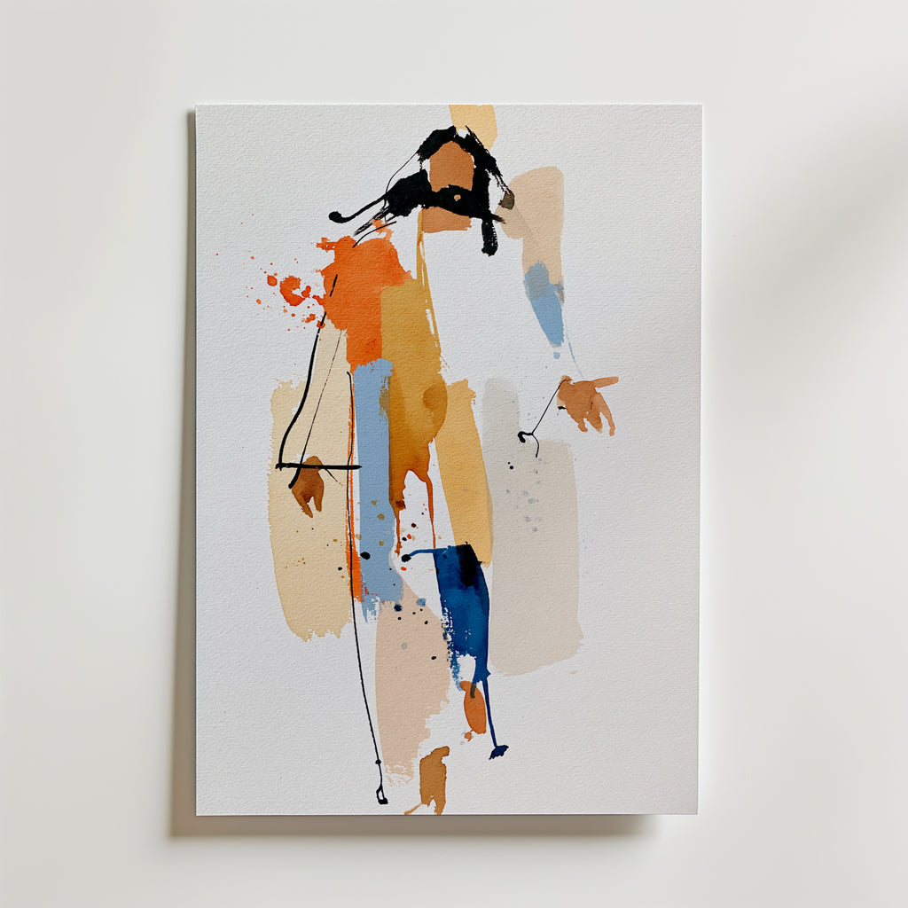 Brushed Figure Poster – canvas utan passepartout