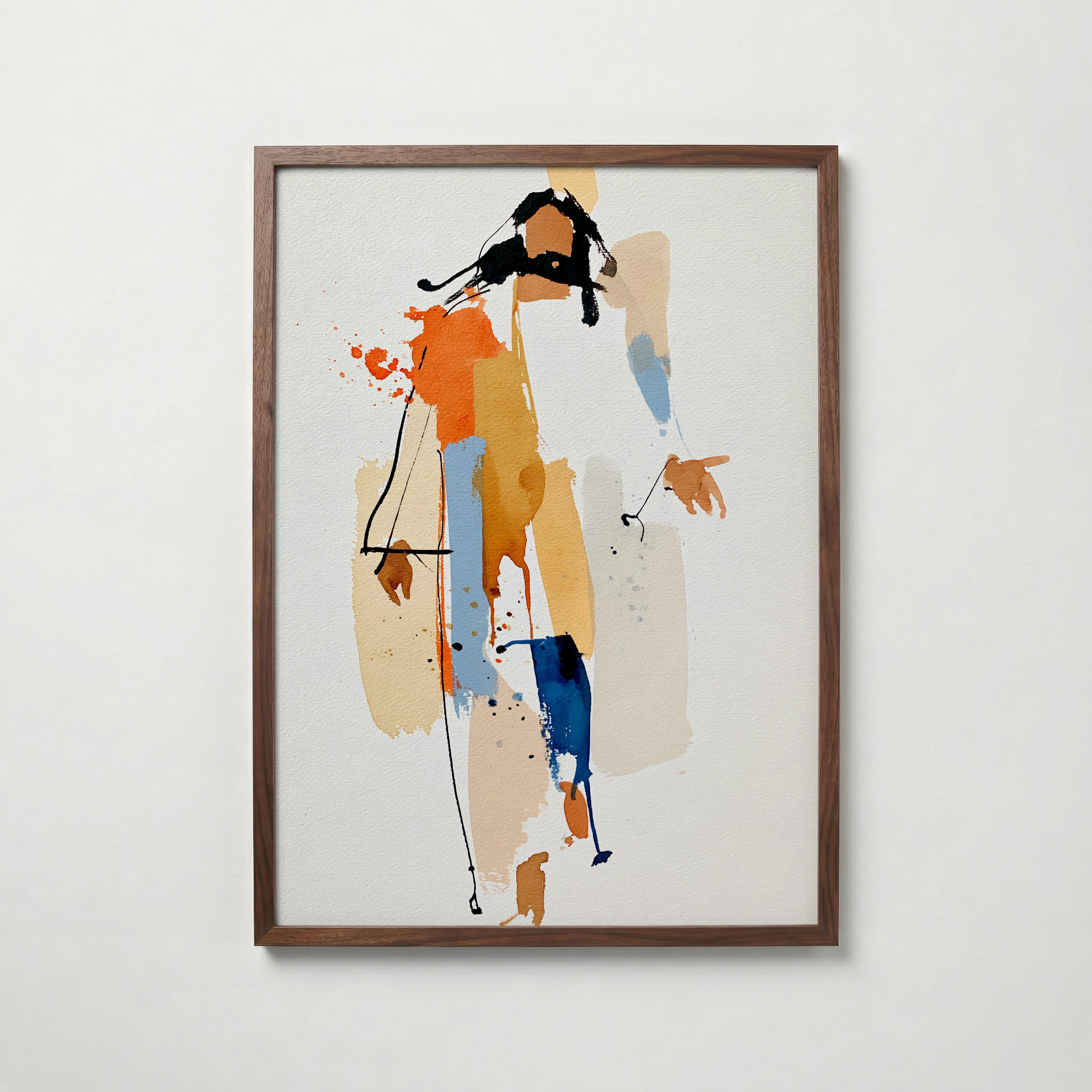 Brushed Figure Poster – valnötsram