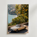 Cabriolet vid Citronlunden Poster – canvas utan passepartout