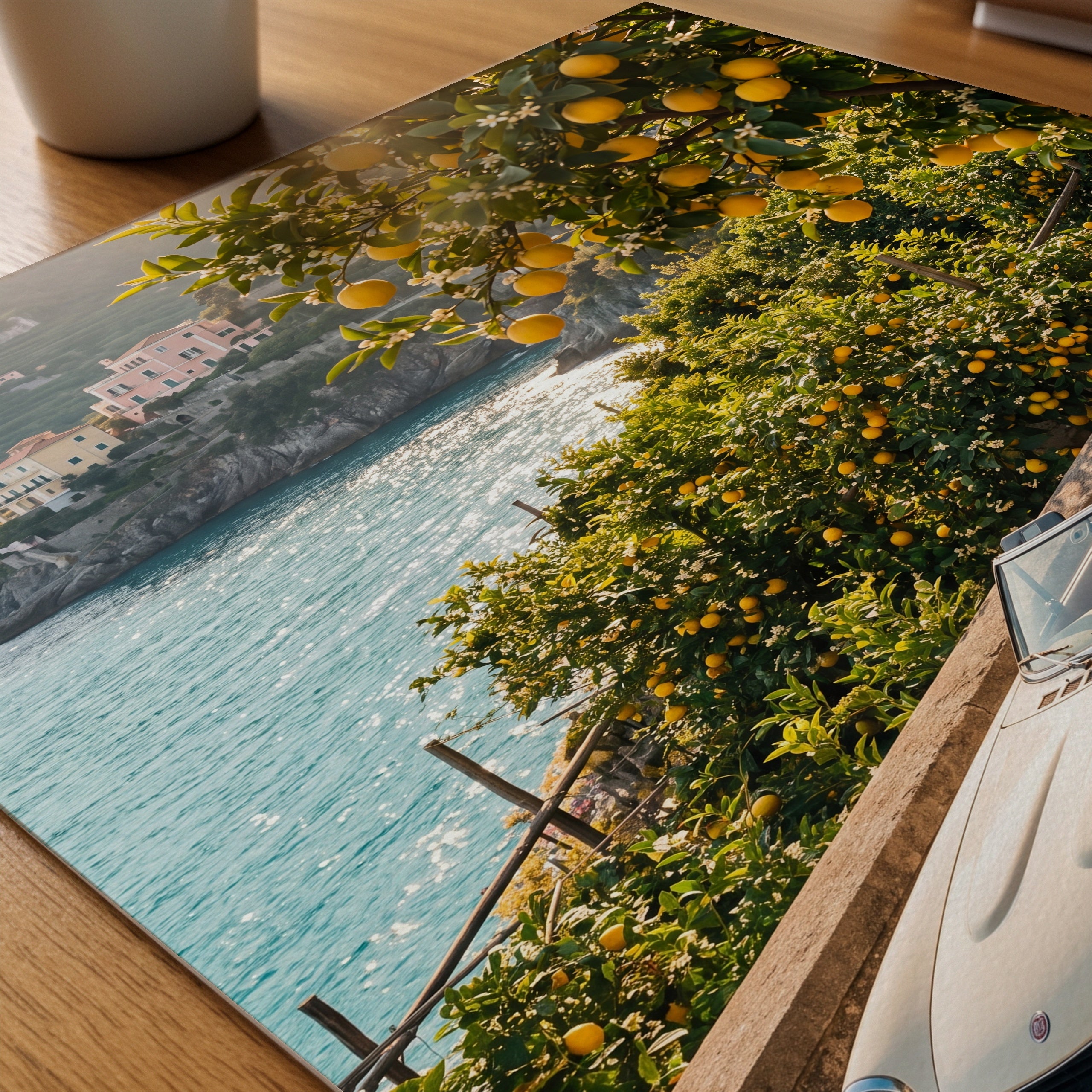 Cabriolet vid Citronlunden Poster – närbild på papper