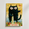 Cat Kong Poster – canvas utan passepartout