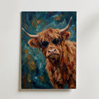 Cool Highland Poster – canvas utan passepartout