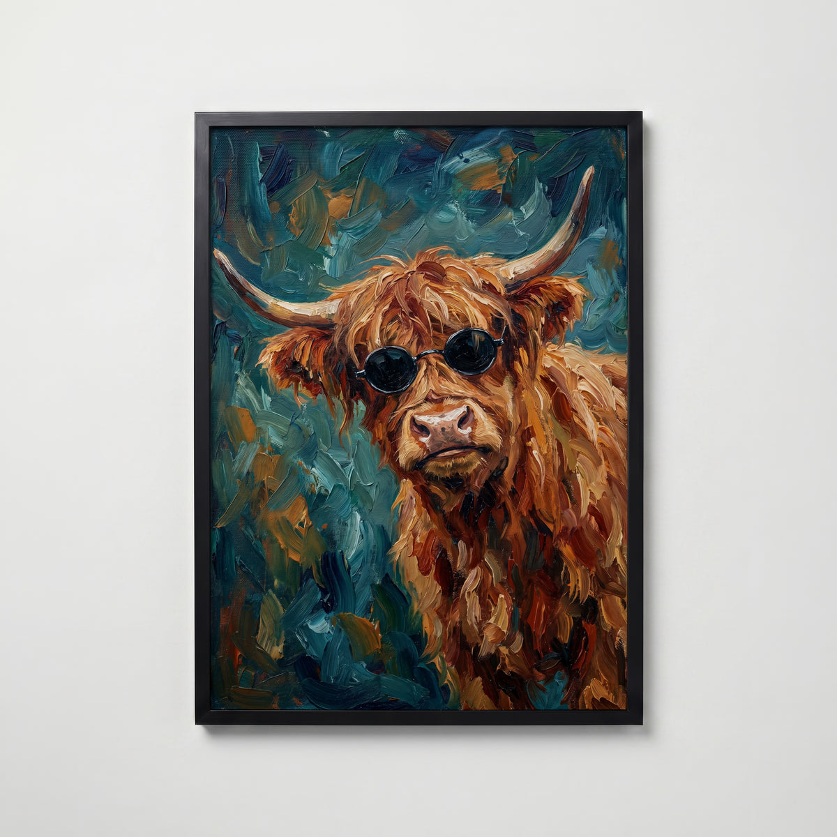 Cool Highland Poster – svart ram