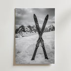 Crossed Skis Poster – canvas utan passepartout