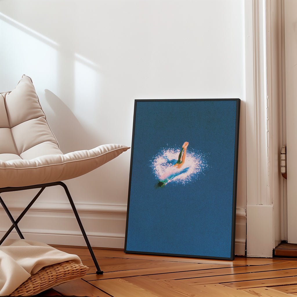 Deep Blue Swim Poster – i rum 1