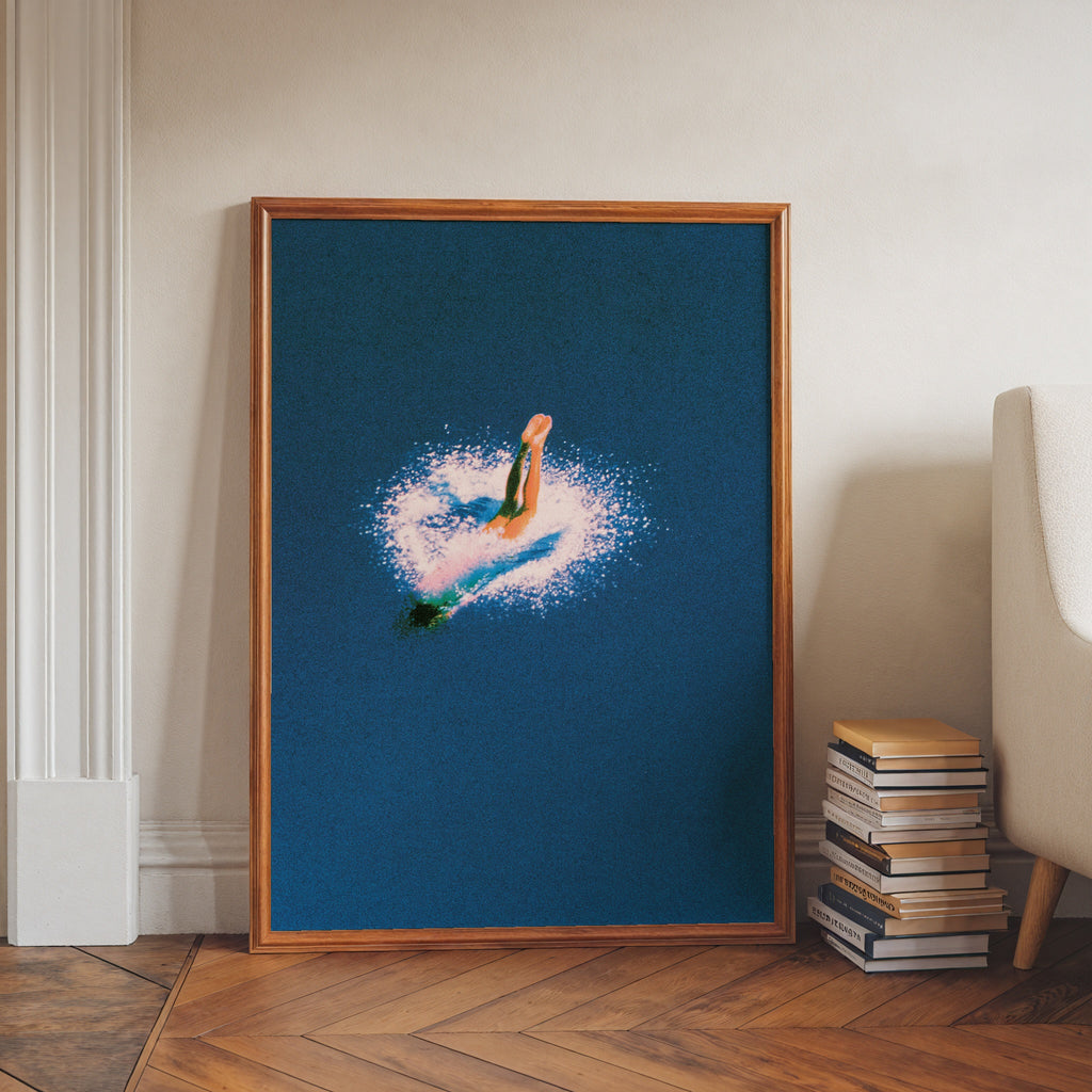 Deep Blue Swim Poster – i rum 3