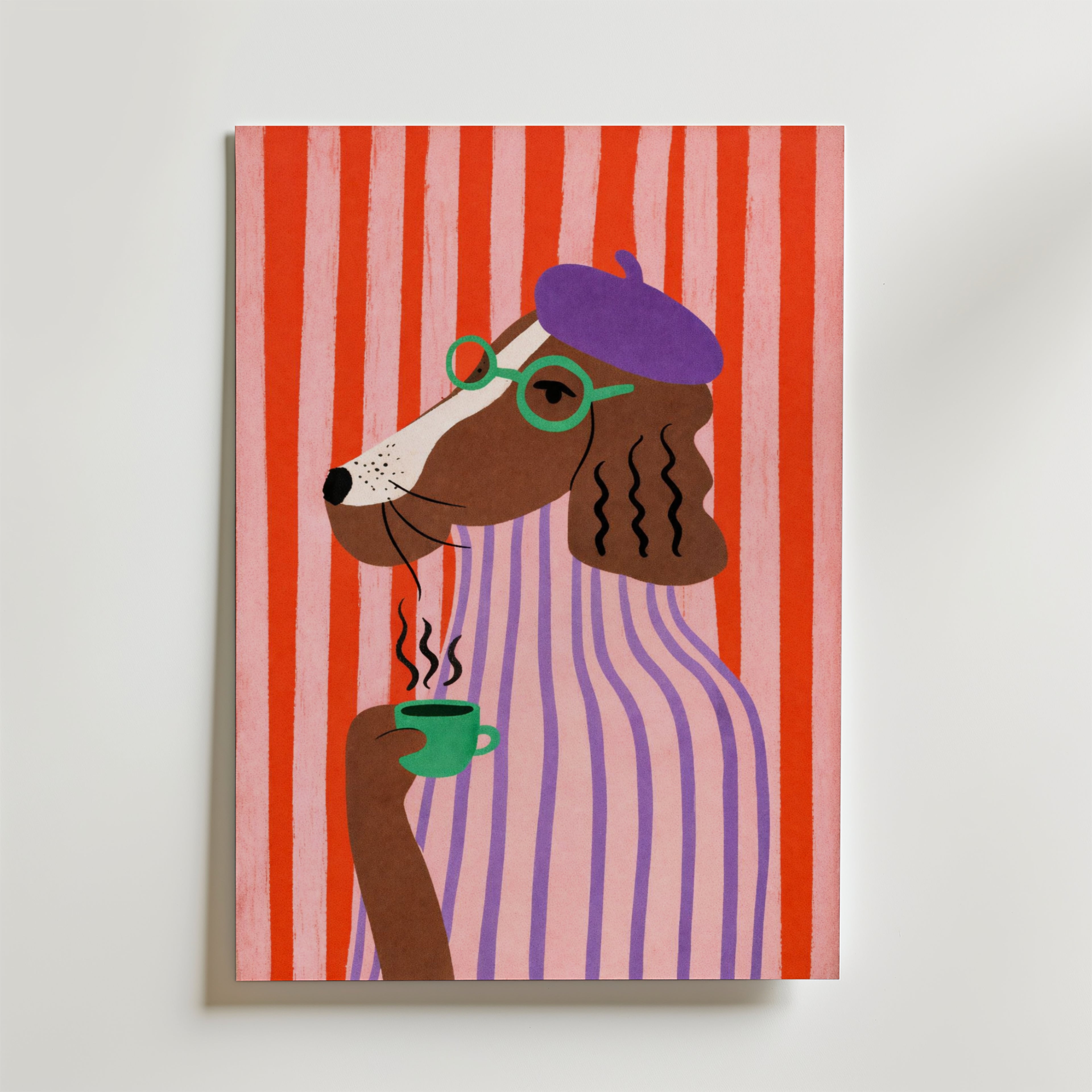 Parisian Morning Dog Poster