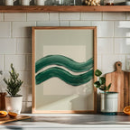 Emerald Waves Poster – i rum 3