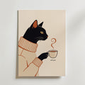 Caffè Gatto Poster – canvas utan passepartout