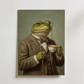 Gentleman Frog Poster – canvas utan passepartout